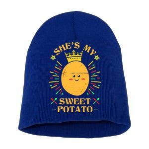 Shes My Sweet Potato I Yam Funny Thanksgiving Couples Gift Short Acrylic Beanie