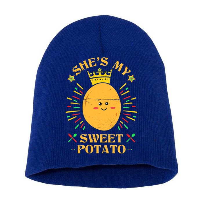 Shes My Sweet Potato I Yam Funny Thanksgiving Couples Gift Short Acrylic Beanie