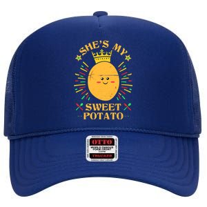 Shes My Sweet Potato I Yam Funny Thanksgiving Couples Gift High Crown Mesh Back Trucker Hat