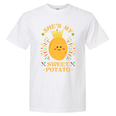 Shes My Sweet Potato I Yam Funny Thanksgiving Couples Gift Garment-Dyed Heavyweight T-Shirt