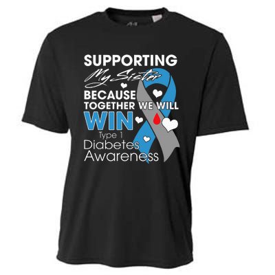 Supporting My Sister T1D Diabetic Type 1 Diabetes Awareness Cooling Performance Crew T-Shirt