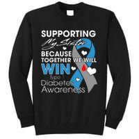 Supporting My Sister T1D Diabetic Type 1 Diabetes Awareness Tall Sweatshirt