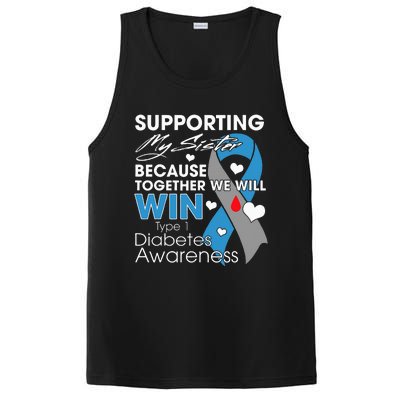 Supporting My Sister T1D Diabetic Type 1 Diabetes Awareness PosiCharge Competitor Tank