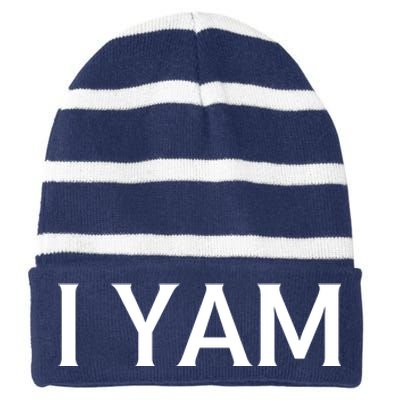 SheS My Sweet Potato I Yam Set Couples Thanksgiving Fun Striped Beanie with Solid Band