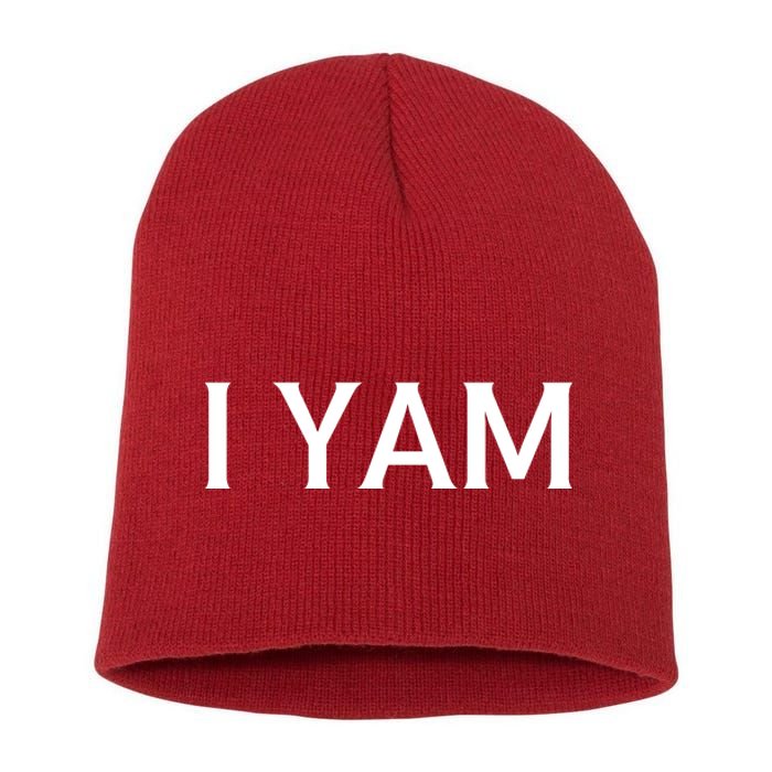 SheS My Sweet Potato I Yam Set Couples Thanksgiving Fun Short Acrylic Beanie