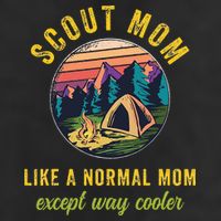 Scout Mom Scouting Troop Leader Camping Lovers 7 Panel Mesh Trucker Snapback Hat