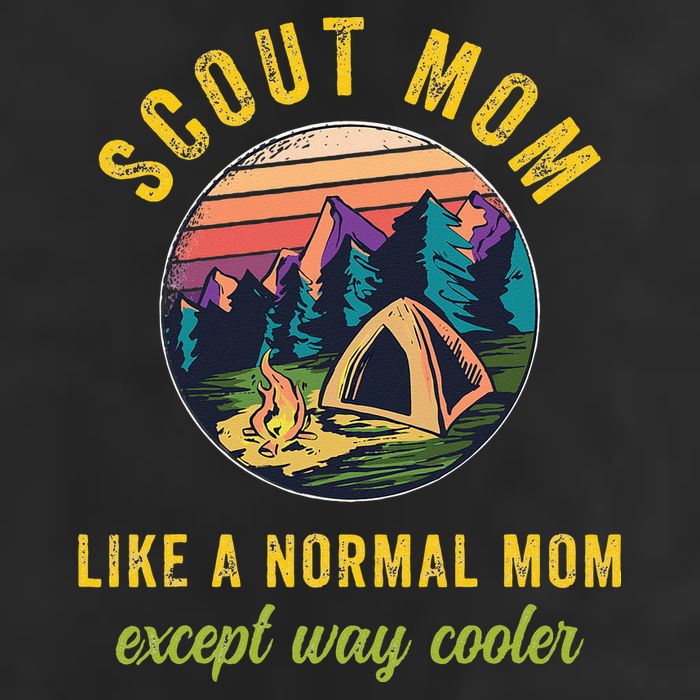 Scout Mom Scouting Troop Leader Camping Lovers 7 Panel Mesh Trucker Snapback Hat
