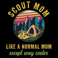 Scout Mom Scouting Troop Leader Camping Lovers V-Neck T-Shirt