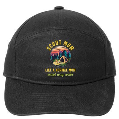 Scout Mom Scouting Troop Leader Camping Lovers 7-Panel Snapback Hat