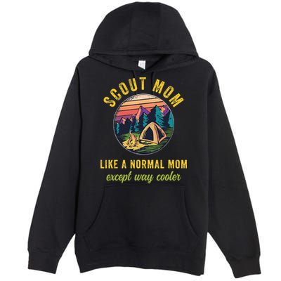Scout Mom Scouting Troop Leader Camping Lovers Premium Pullover Hoodie