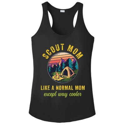 Scout Mom Scouting Troop Leader Camping Lovers Ladies PosiCharge Competitor Racerback Tank
