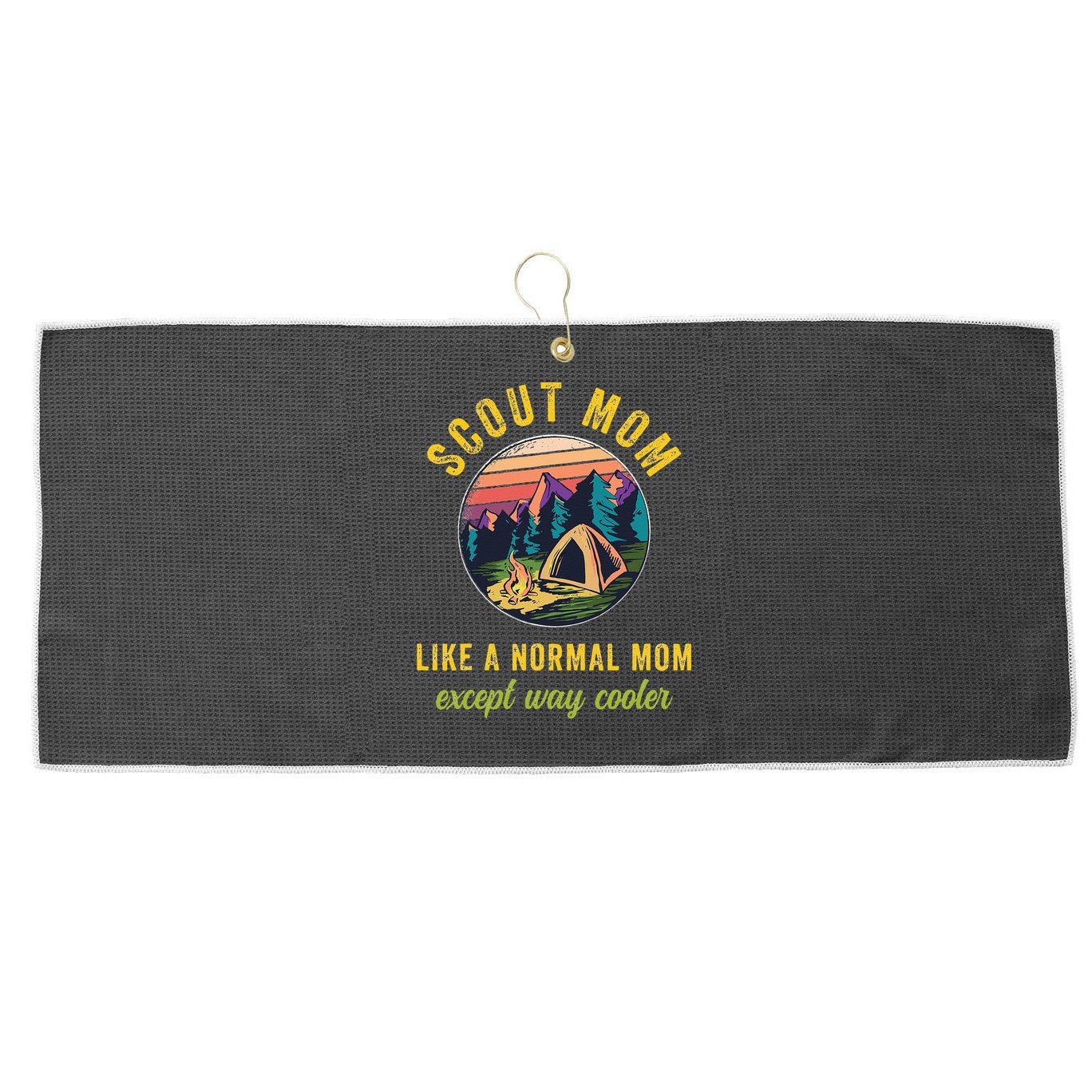 Scout Mom Scouting Troop Leader Camping Lovers Large Microfiber Waffle Golf Towel