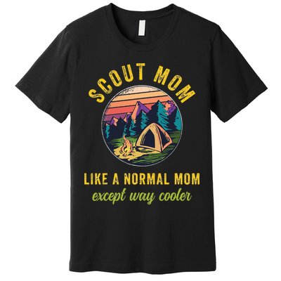Scout Mom Scouting Troop Leader Camping Lovers Premium T-Shirt