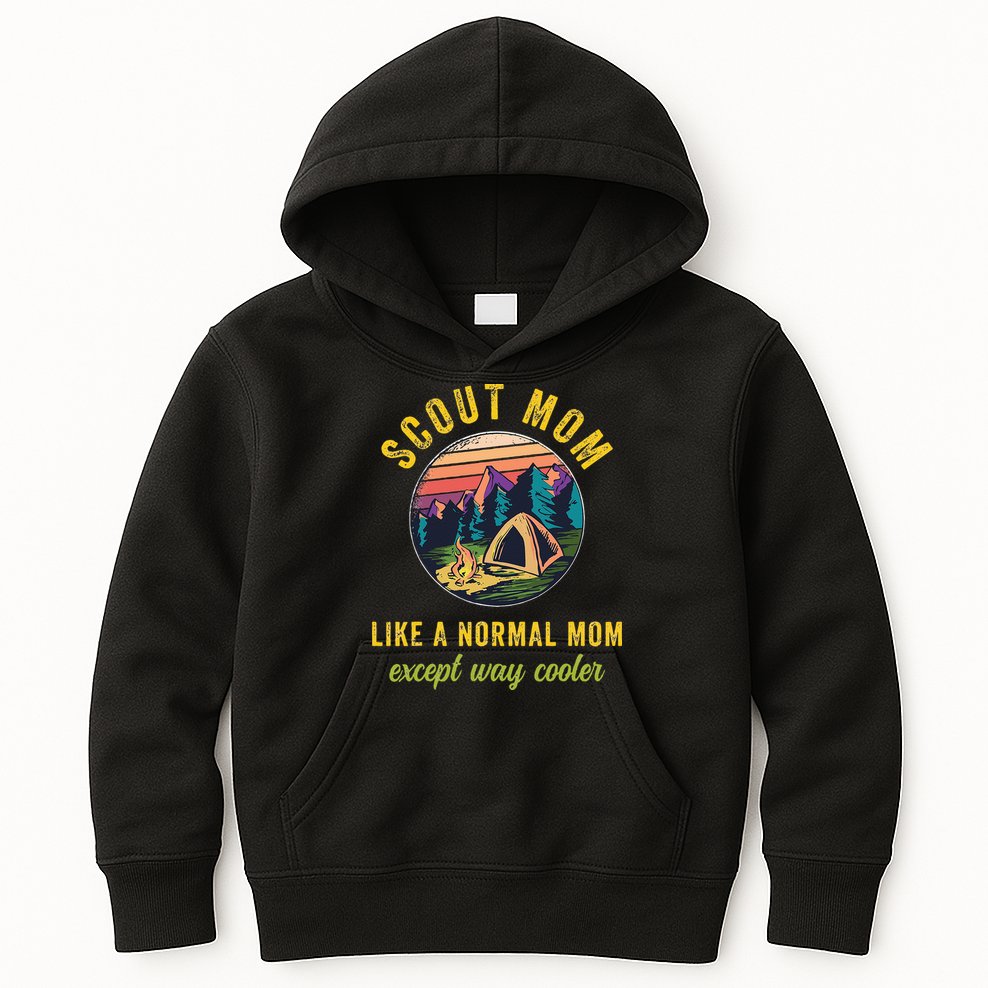 Scout Mom Scouting Troop Leader Camping Lovers Kids Hoodie
