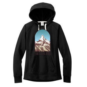 Switzerland Mountain Women's Fleece Hoodie