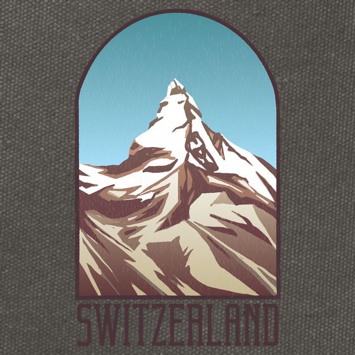 Switzerland Mountain Cotton Canvas Backpack
