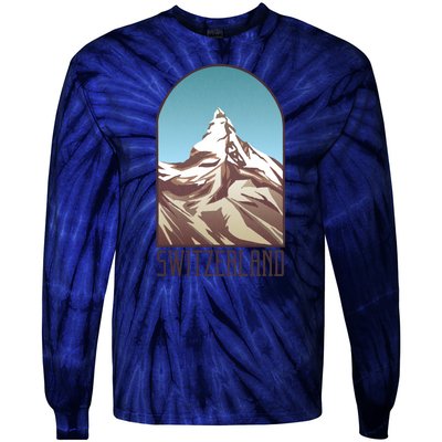 Switzerland Mountain Tie-Dye Long Sleeve Shirt