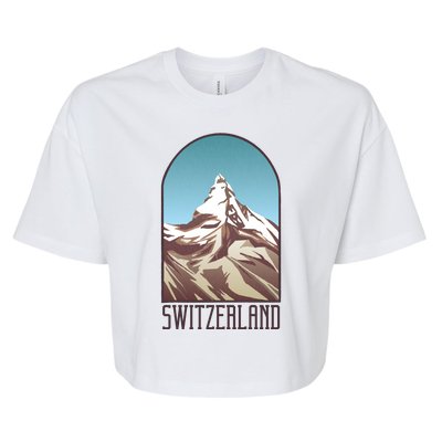 Switzerland Mountain Bella+Canvas Jersey Crop Tee