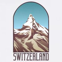 Switzerland Mountain 11oz C Handle Ceramic Mug