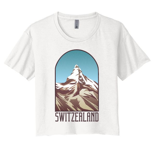 Switzerland Mountain Crop Top