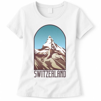 Switzerland Mountain Womens T-Shirt