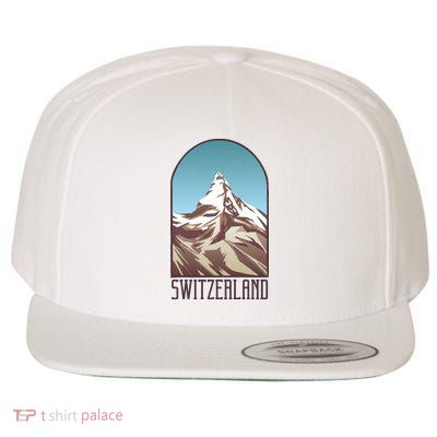 Switzerland Mountain Wool Snapback Cap