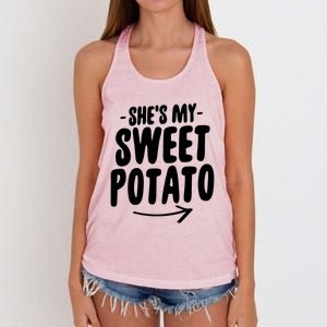 Shes My Sweet Potato S Gift Women's Knotted Racerback Tank