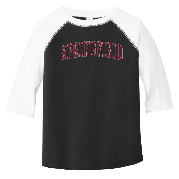 Springfield Massachusetts Souvenir Sport College Style Text Toddler Fine Jersey T-Shirt