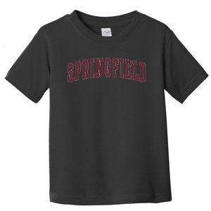 Springfield Massachusetts Souvenir Sport College Style Text Toddler T-Shirt