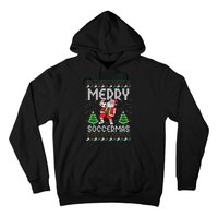 Soccer Merry Soccermas Ugly Christmas Sweater Santa Claus Hoodie