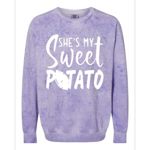 SheS My Sweet Potato I Yam Set Couples Thanksgiving Colorblast Crewneck Sweatshirt