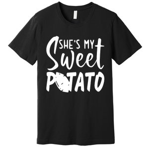 SheS My Sweet Potato I Yam Set Couples Thanksgiving Premium T-Shirt