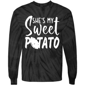 SheS My Sweet Potato I Yam Set Couples Thanksgiving Tie-Dye Long Sleeve Shirt