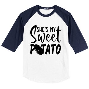 SheS My Sweet Potato I Yam Set Couples Thanksgiving Baseball Sleeve Shirt