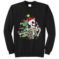 Sorta Merry Sorta Scary Skeleton Snow Christmas Xmas Pajamas Sweatshirt