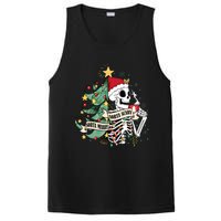 Sorta Merry Sorta Scary Skeleton Snow Christmas Xmas Pajamas PosiCharge Competitor Tank