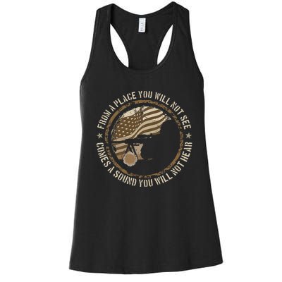 Sniper Military Sharpshooter Usa You Will Not Be Women's Racerback Tank