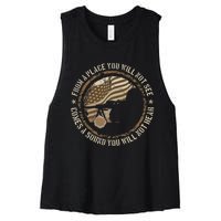 Sniper Military Sharpshooter Usa You Will Not Be Women's Racerback Cropped Tank