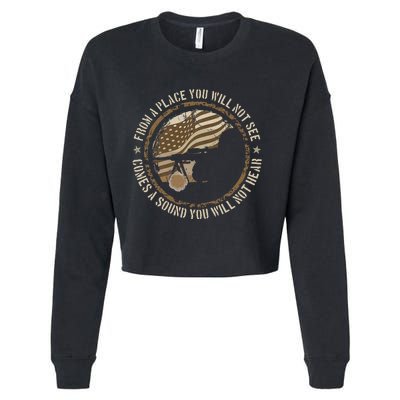 Sniper Military Sharpshooter Usa You Will Not Be Cropped Pullover Crew