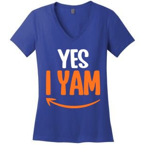 Shes My Sweet Potato Yes I Yam Matching Couple Thanksgiving Meaningful Gift Women's V-Neck T-Shirt