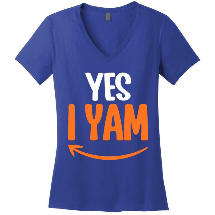 Shes My Sweet Potato Yes I Yam Matching Couple Thanksgiving Meaningful Gift Women's V-Neck T-Shirt