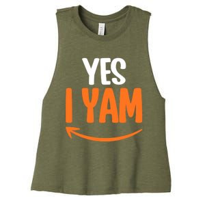 Shes My Sweet Potato Yes I Yam Matching Couple Thanksgiving Meaningful Gift Women's Racerback Cropped Tank