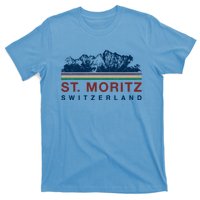 St Moritz Switzerland Retro Skiing Vintage Swiss Gift T-Shirt