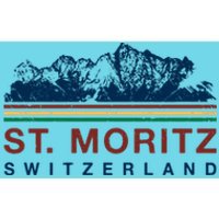 St Moritz Switzerland Retro Skiing Vintage Swiss Gift Bumper Sticker