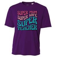 Super Mom Super Wife Super Teacher Cooling Performance Crew T-Shirt