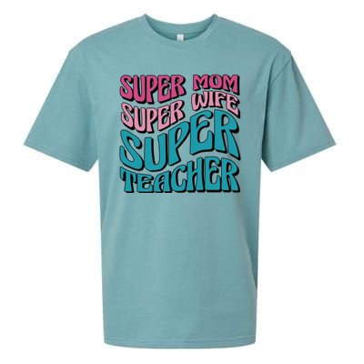 Super Mom Super Wife Super Teacher Sueded Cloud Jersey T-Shirt