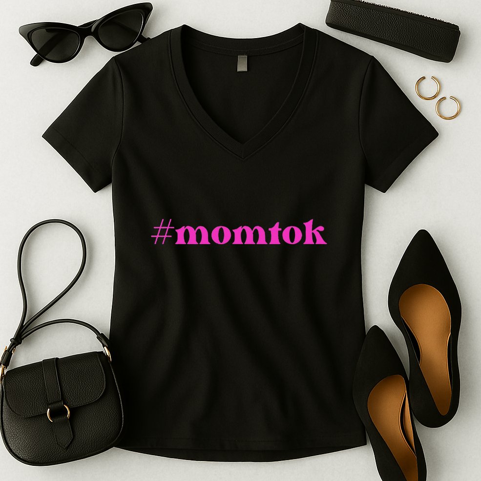 Slomw Momtok Women's V-Neck T-Shirt
