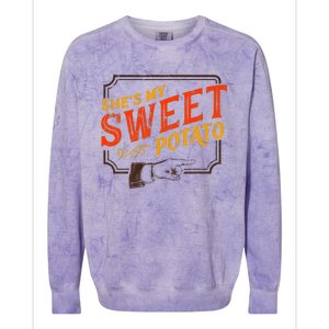 She's My Sweet Potato You Bet I Yam Couple's Thanksgiving Colorblast Crewneck Sweatshirt