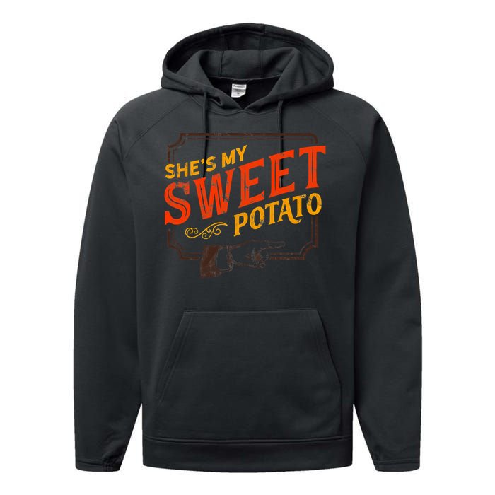 She's My Sweet Potato You Bet I Yam Couple's Thanksgiving Performance Fleece Hoodie