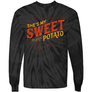 She's My Sweet Potato You Bet I Yam Couple's Thanksgiving Tie-Dye Long Sleeve Shirt